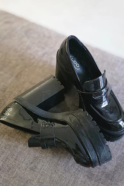 ALDO Black Patent Platform Loafers by ALDO — pre-loved on Thrifted.mt