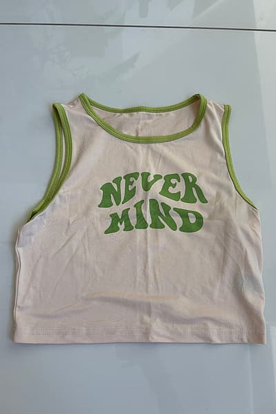 Graphic Cropped Tank by Fresral — pre-loved on Thrifted.mt