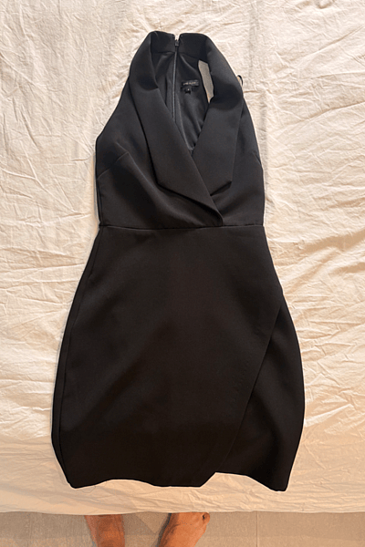 Elegant Black Halter Mini Dress by River Island — pre-loved on Thrifted.mt