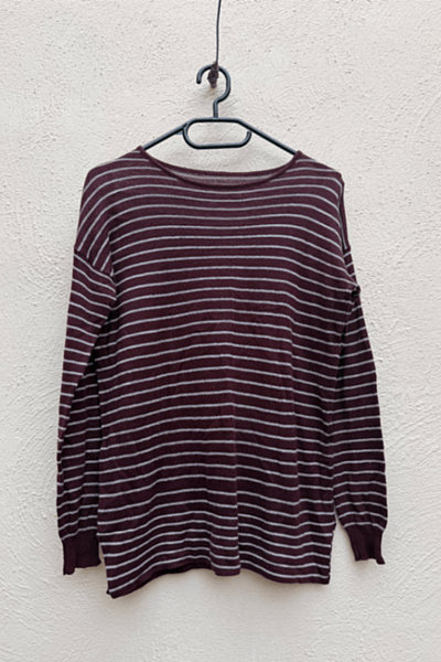 Striped fine knit jumper — pre-loved on Thrifted.mt