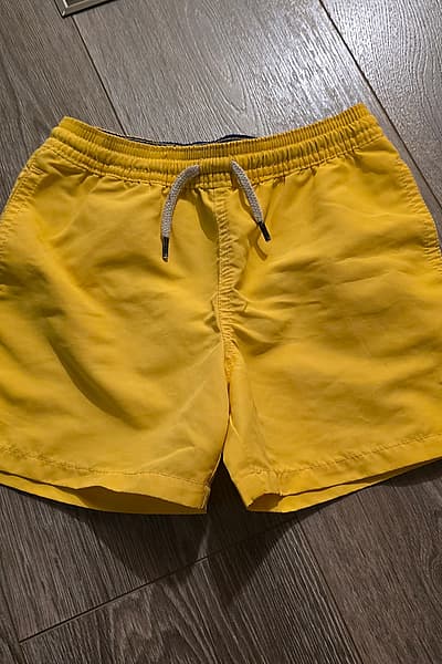 Ralph Lauren Yellow Logo Embroidered Swim Shorts by Ralph Lauren — pre-loved on Thrifted.mt