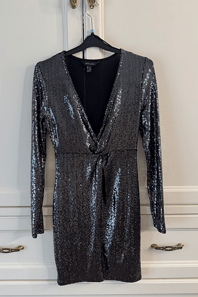 Sparkly Black Mini Dress by New Look — pre-loved on Thrifted.mt