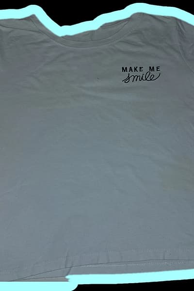 100% Cotton - Kiabi Minimalist White Graphic Baby Tee by Kiabi — pre-loved on Thrifted.mt
