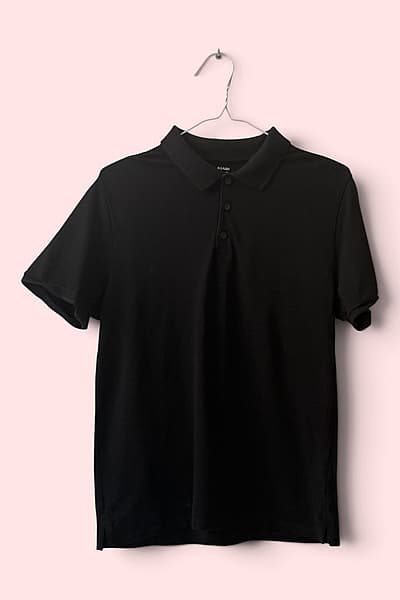 Black Kiabi Regular Fit Polo by Kiabi — pre-loved on Thrifted.mt