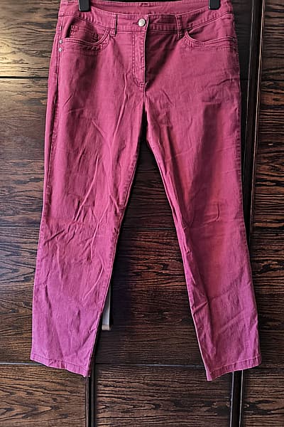 Canda burgundy cotton trousers by Canda — pre-loved on Thrifted.mt