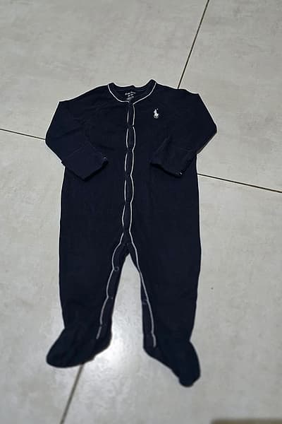 Ralph Lauren Navy Blue Long Sleeved Sleepsuit by Ralph Lauren — pre-loved on Thrifted.mt