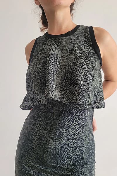 Snakeskin Print Ruffle Dress by LIU JO — pre-loved on Thrifted.mt