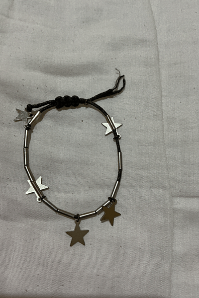 Silver Star Charm Cord Bracelet — pre-loved on Thrifted.mt
