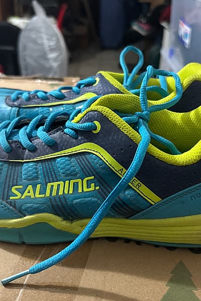 Salming Blue Handball Shoes by Salming — pre-loved on Thrifted.mt
