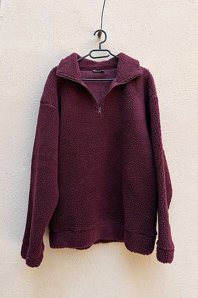 Weekend Collective Borg Zip Through Fleece with Burnout Graphic by Weekend Collective — pre-loved on Thrifted.mt