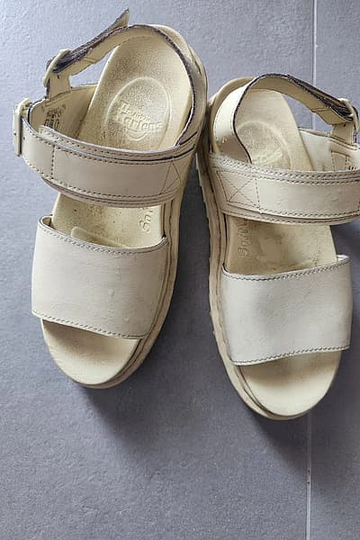 Dr. Martens Cream Platform Sandals by Dr. Martens — pre-loved on Thrifted.mt