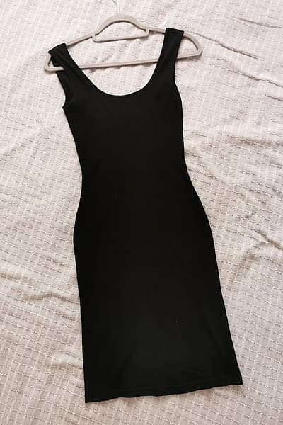 Black ribbed scoop neck dress by Even&Odd — pre-loved on Thrifted.mt