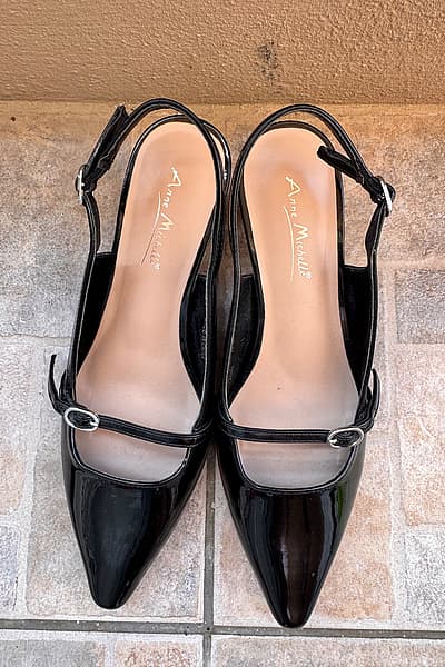 Anne Michelle Black Patent Heels by Anne Michelle — pre-loved on Thrifted.mt