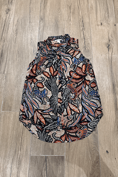 Sleeveless Animal Print Shell Top — pre-loved on Thrifted.mt