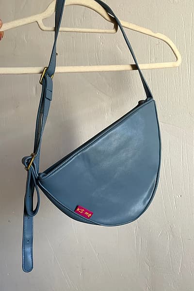 Minimalist Blue Crescent Shoulder Bag by k:s me — pre-loved on Thrifted.mt