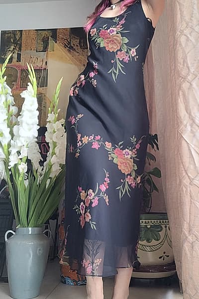 Brand new floral black maxi dress by Virgo — pre-loved on Thrifted.mt