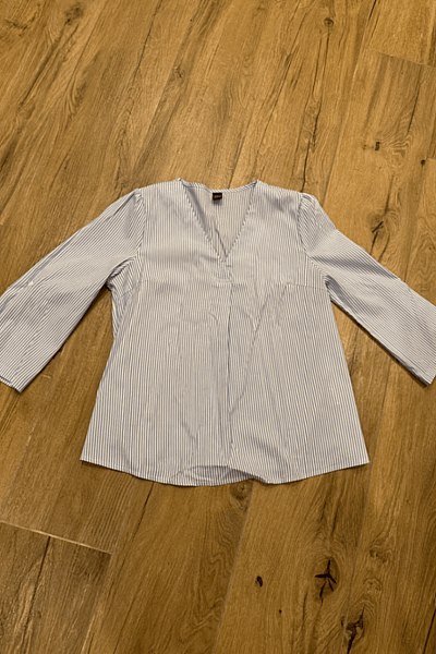 Striped Blue and White Blouse by SHEIN  — pre-loved on Thrifted.mt