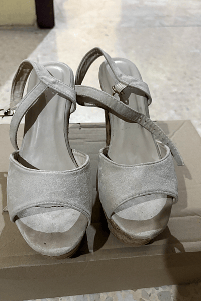 Chunky Platform Cork Wedge Sandals — pre-loved on Thrifted.mt