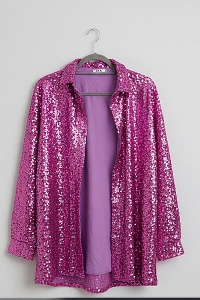 Pink Sequin Long Sleeve Shirt — pre-loved on Thrifted.mt