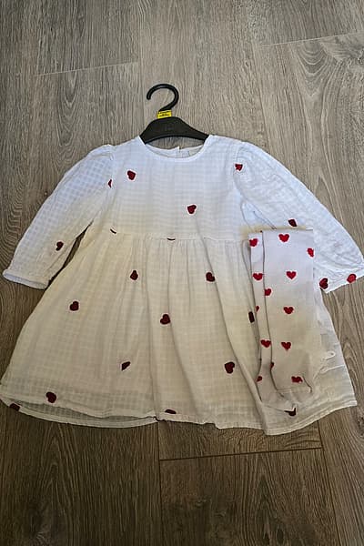 Lindex white organic cotton embroidered dress by Lindex Baby — pre-loved on Thrifted.mt