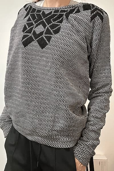 Maison Scotch Geometric Knit Sweater by Maison Scotch — pre-loved on Thrifted.mt