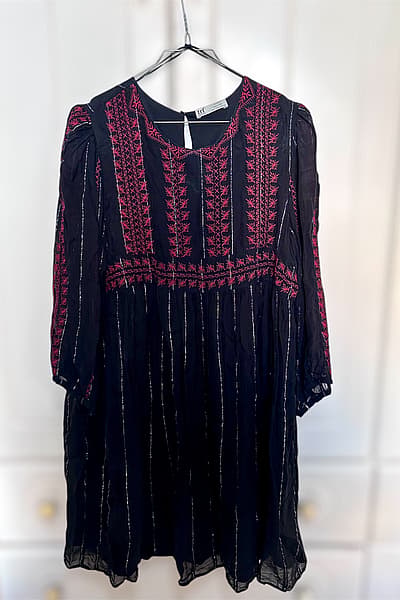 Embroidered Mini Smock Dress by Zara — pre-loved on Thrifted.mt