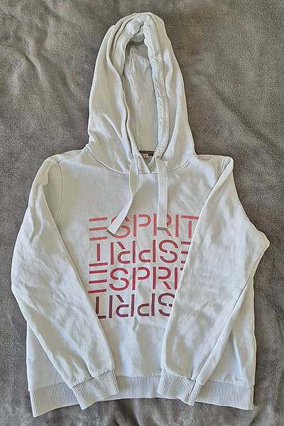 White Esprit Logo Hoodie by Esprit — pre-loved on Thrifted.mt
