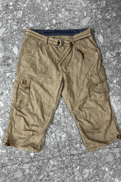 Timezone patterned cargo cropped trousers by Timezone — pre-loved on Thrifted.mt