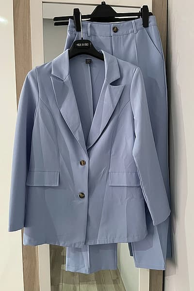 Light Blue Tailored Trousers by SHEIN — pre-loved on Thrifted.mt